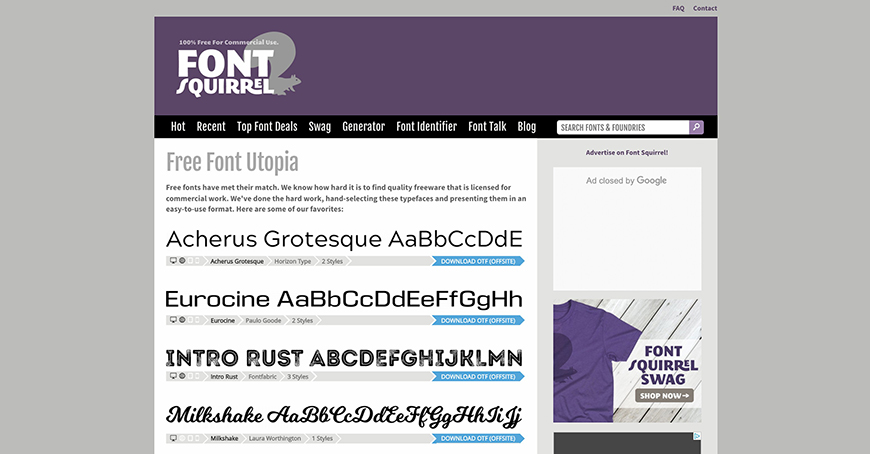 font squirrel