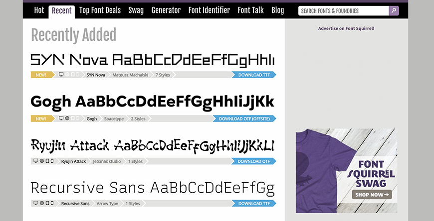 font squirrel